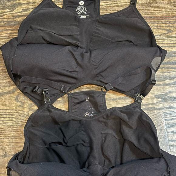 Kindred Bravely Hands Free Pumping Nursing Sports Bra XXL Black Set of 2 - Picture 5 of 6